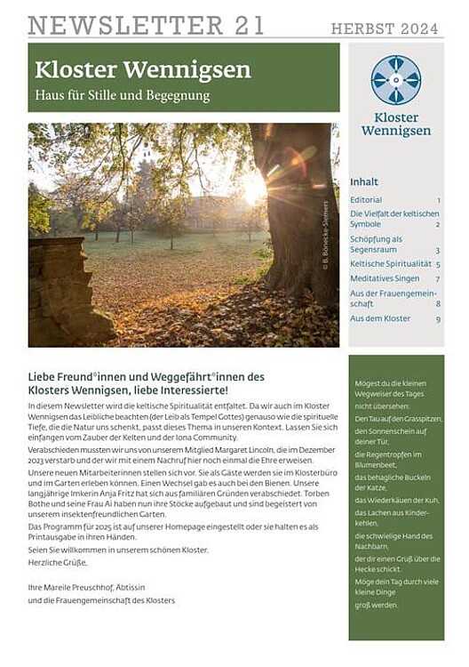 Kloster Wennigsen Newsletter 19